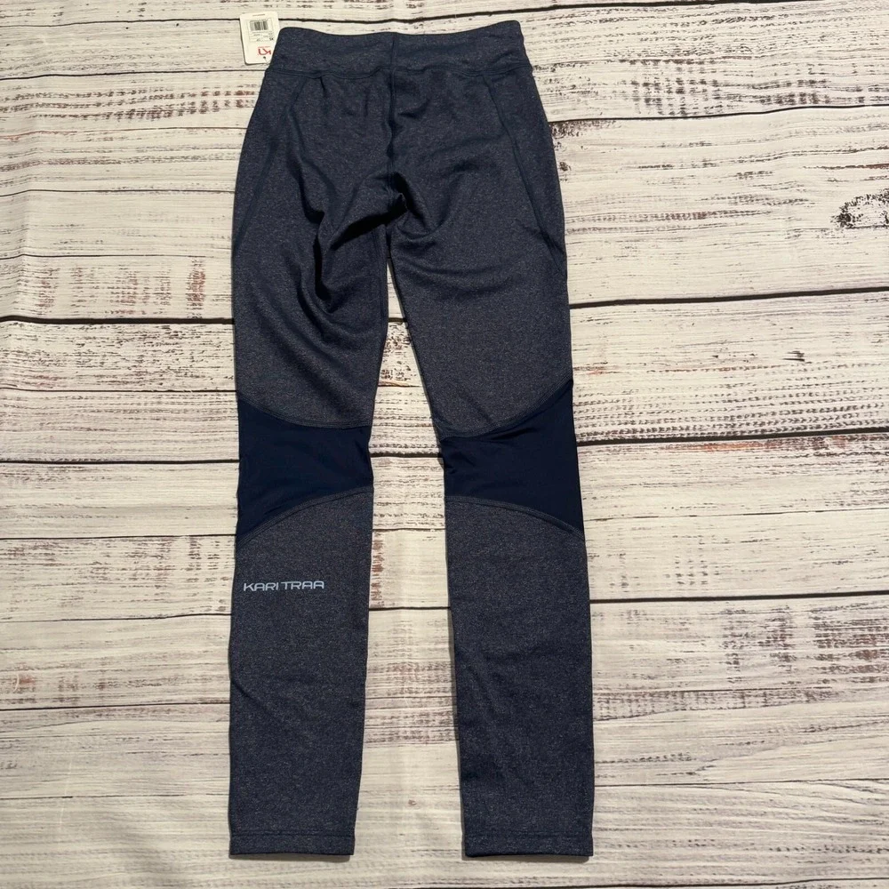 NWT Kari Traa Julie Tights‎ Athletic Blue Women's Size XS